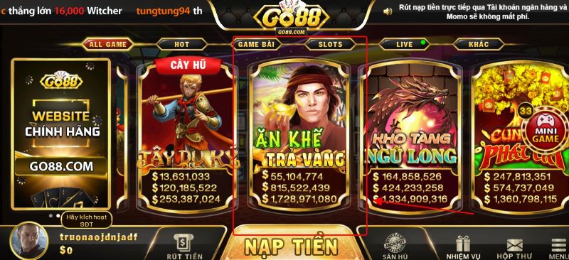 Nổ hũ Go88 - Thiên đường quay hũ siêu hot hiện nay 3 Ăn Khế Trả Vàng là trò chơi nổ hũ rất kịch tính